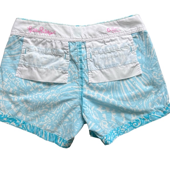 Lilly Pulitzer The Callahan 5” Short In Shorely Blue Sea Cups Women’s Size 6 - Picture 7 of 14
